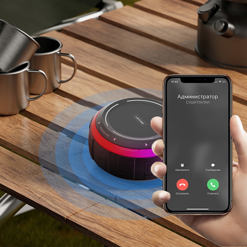 Bal-z Lenyes S223 RGB Işıklı Askı Aparatlı Mini Bluetooth Speaker Hoparlör v5.3