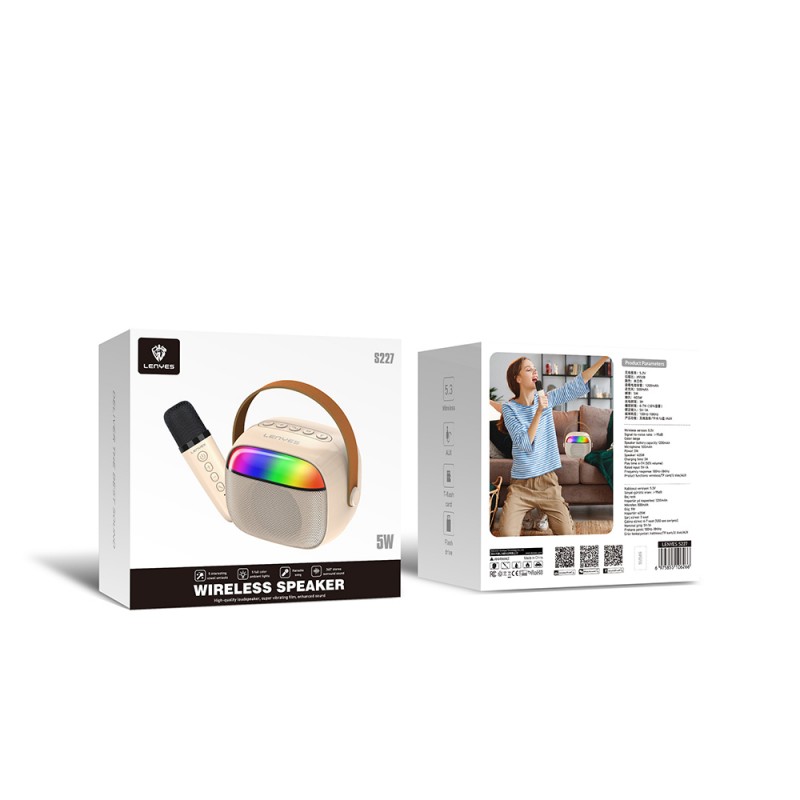 Bal-z Lenyes S227 RGB Işıklı Askılı Mikrofonlu Bluetooth Speaker Hoparlör v5.3