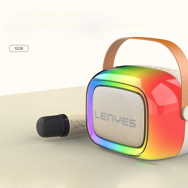 Lenyes S228 RGB Işıklı Askılı Mikrofonlu Bluetooth Speaker Hoparlör v5.3 Lenyes S228 RGB Işıklı Askılı Mikrofonlu Bluetooth Speaker Hoparlör v5.3