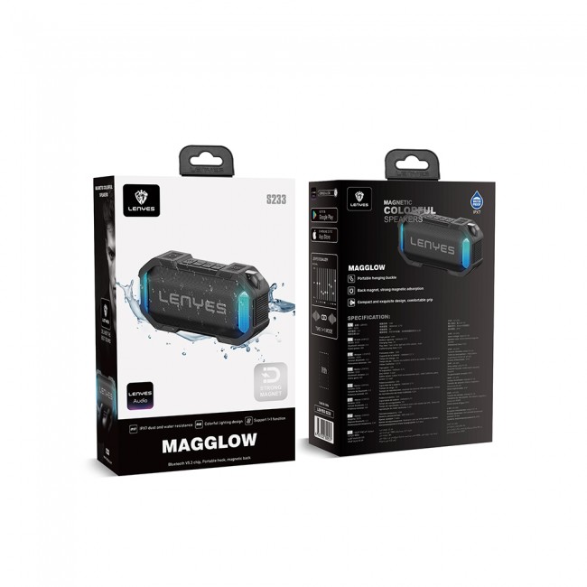 Lenyes S233 Ritme Duyarlı RGB Işıklı Taşınabilir Su Geçirmez TWS Bluetooth Hoparlör Lenyes S233 Ritme Duyarlı RGB Işıklı Taşınabilir Su Geçirmez TWS Bluetooth Hoparlör