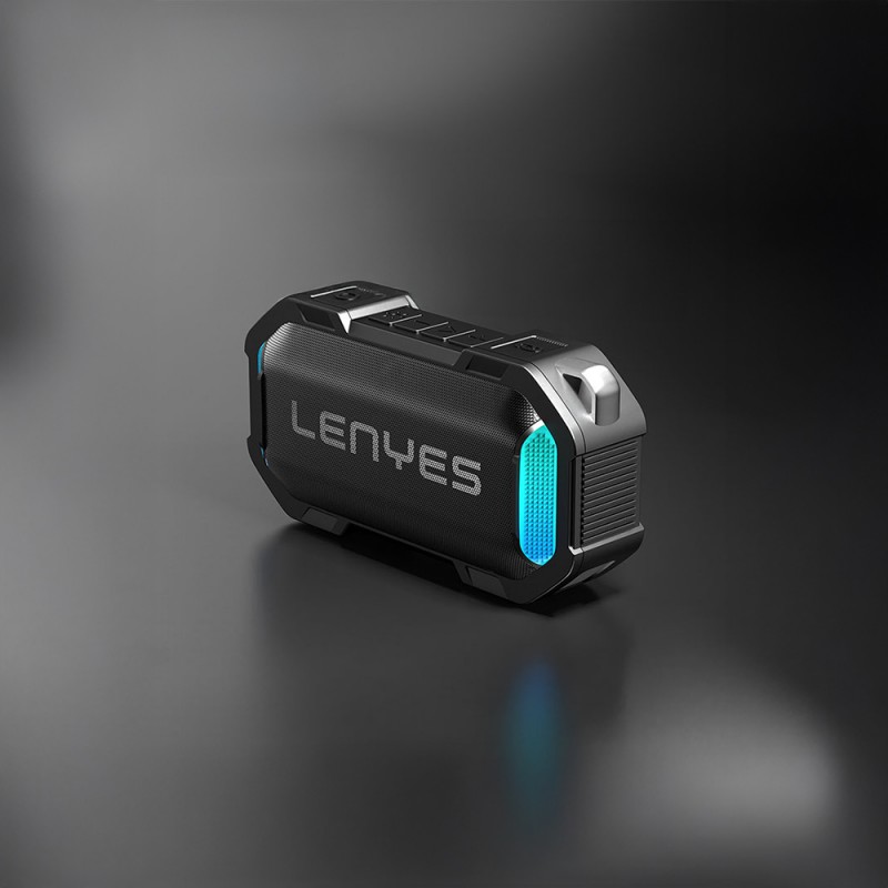 Bal-z Lenyes S233 Ritme Duyarlı RGB Işıklı Taşınabilir Su Geçirmez TWS Bluetooth Hoparlör