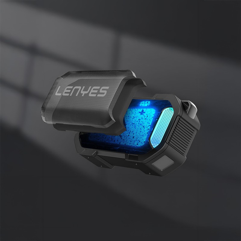 Bal-z Lenyes S233 Ritme Duyarlı RGB Işıklı Taşınabilir Su Geçirmez TWS Bluetooth Hoparlör