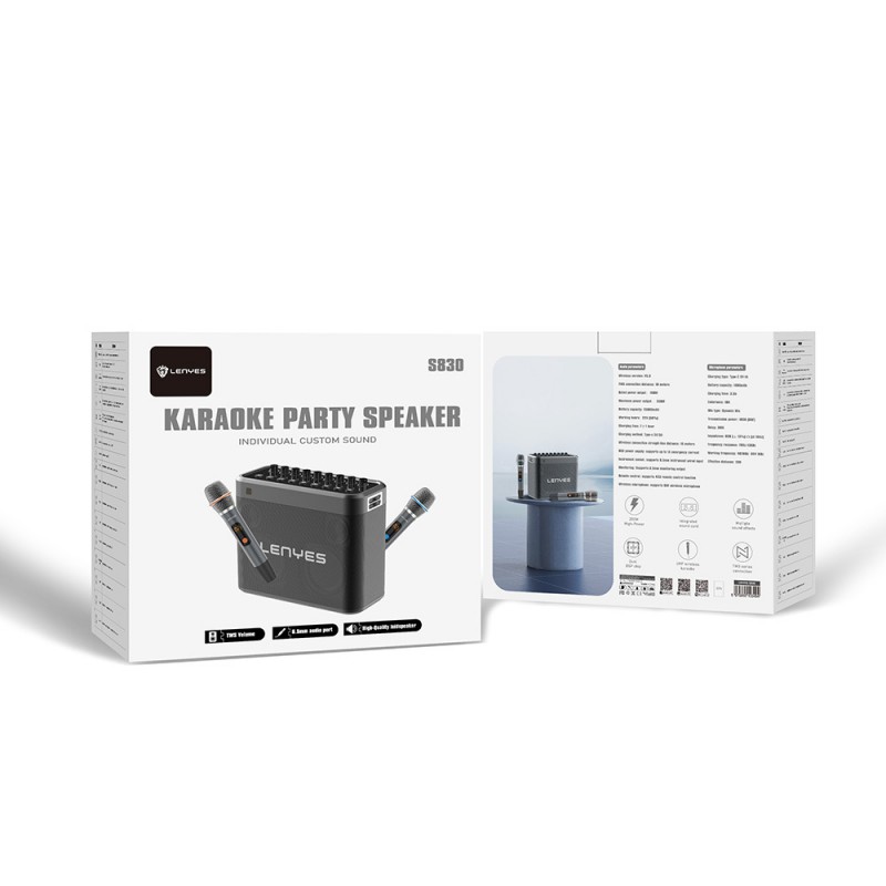 Bal-z Lenyes S830 Mikrofonlu Çoklu Giriş TWS Karaoke Bluetooth Hoparlör v5.0 160W