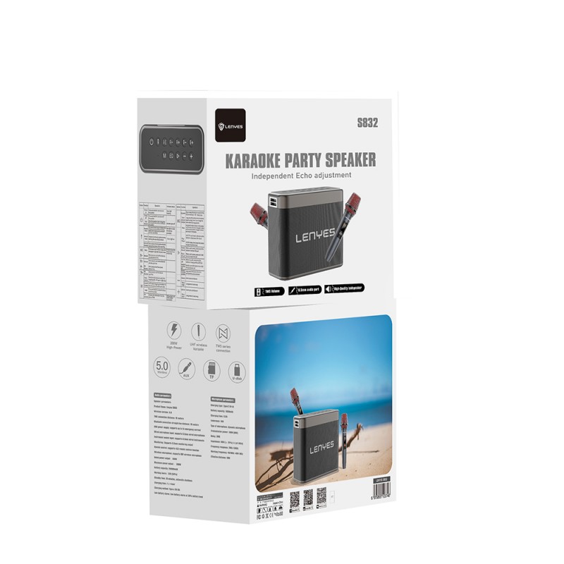 Bal-z Lenyes S832 TWS Bluetooth Speaker Hoparlör ve Karaoke Bluetooth Mikrofon v5.0