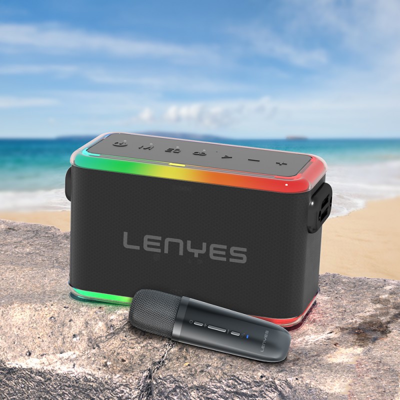 Bal-z Lenyes S834 RGB Led Işıklı Bluetooth Speaker Hoparlör ve Karaoke Bluetooth Mikrofon