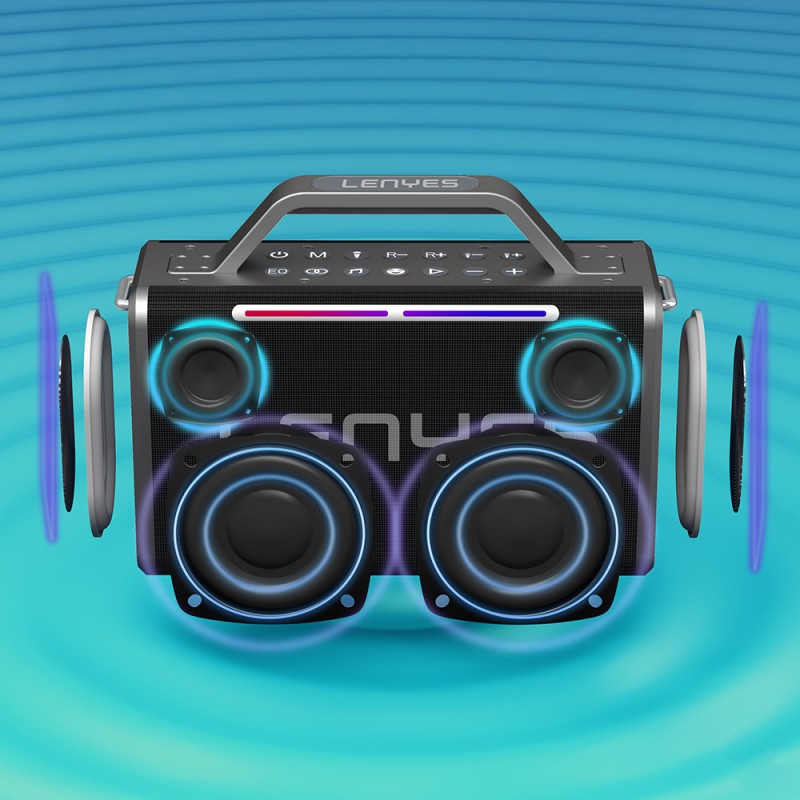 Bal-z Lenyes S835 RGB Led Işıklı Bluetooth Speaker Hoparlör v5.0