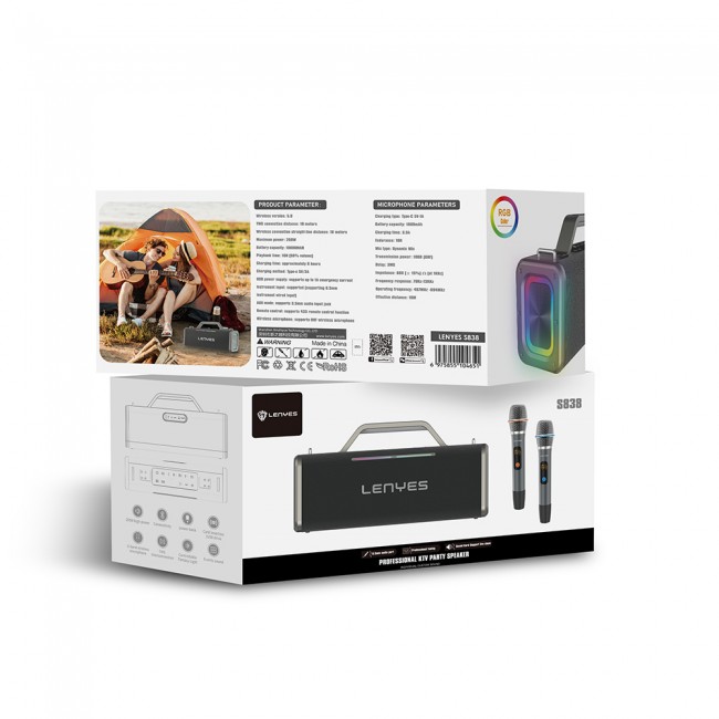 Lenyes S838 RGB Işıklı Taşınabilir Çift Mikrofonlu TWS Bluetooth Speaker Hoparlör v5.0 Lenyes S838 RGB Işıklı Taşınabilir Çift Mikrofonlu TWS Bluetooth Speaker Hoparlör v5.0