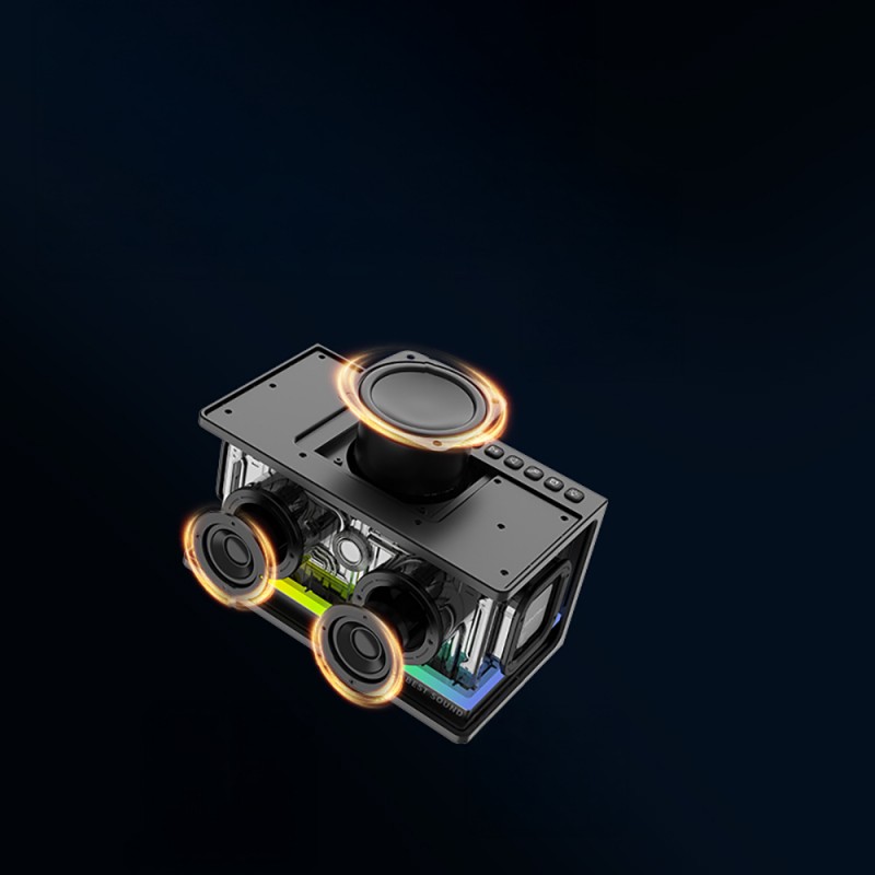 Bal-z Lenyes S839 RGB Işıklı Taşınabilir TWS Bluetooth Hoparlör v5.2