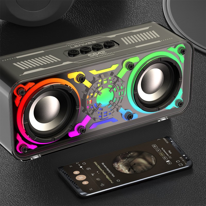 Bal-z Lenyes S842 RGB Led Işıklı TWS Bluetooth Hoparlör v5.3 18W