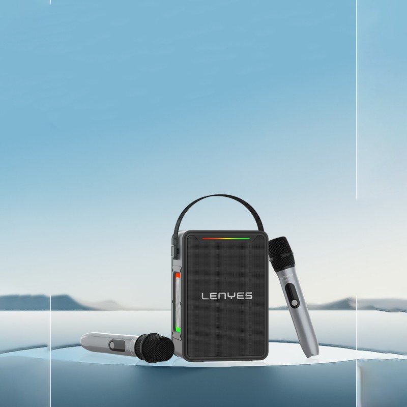 Bal-z Lenyes S857 RGB Işıklı Çift Mikrofonlu Taşınabilir TWS Bluetooth Speaker Hoparlör v5.3