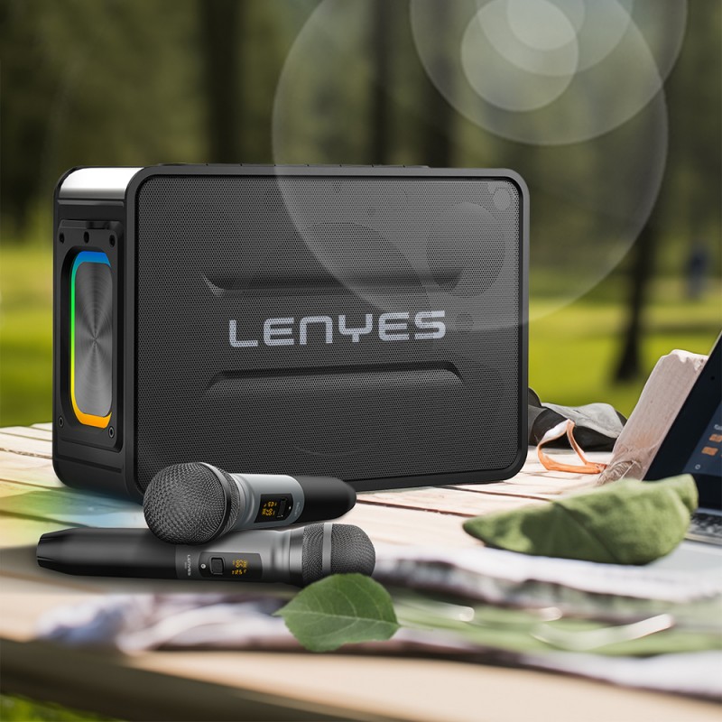 Bal-z Lenyes S859 RGB Işıklı Çift Mikrofonlu TWS Bluetooth Speaker Hoparlör v5.3