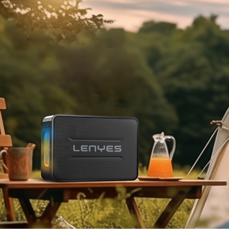 Bal-z Lenyes S859 RGB Işıklı Çift Mikrofonlu TWS Bluetooth Speaker Hoparlör v5.3