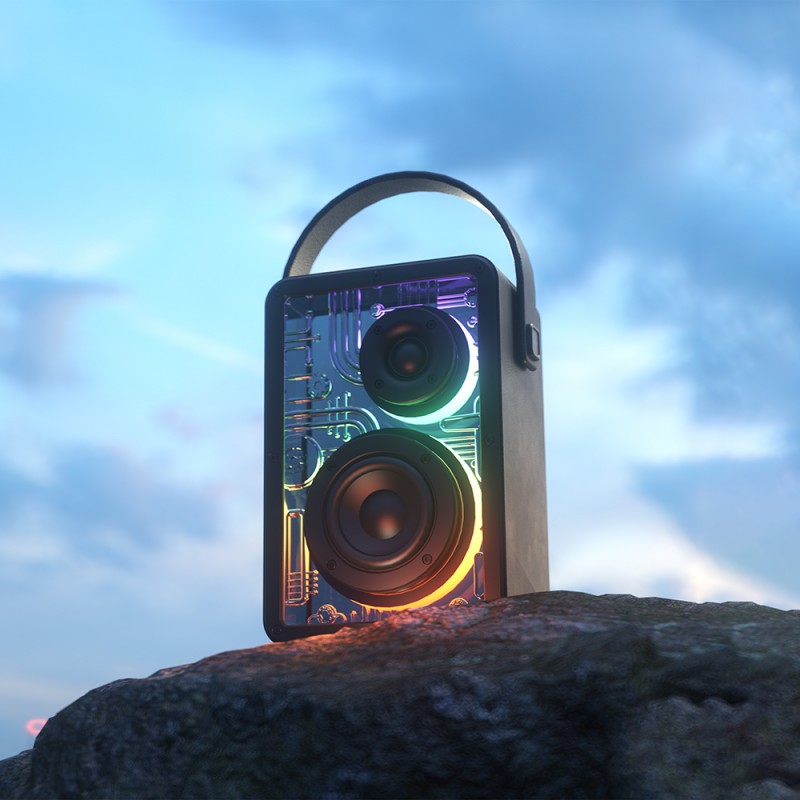 Bal-z Lenyes S860 RGB Işıklı Taşınabilir Bluetooth Speaker Hoparlör v5.3