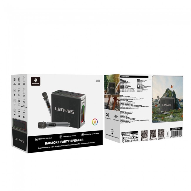 Lenyes S861 12.000mAh Powerbank Özellikli Çift Mikrofonlu Bluetooth Speaker Hoparlör v5.0 Lenyes S861 12.000mAh Powerbank Özellikli Çift Mikrofonlu Bluetooth Speaker Hoparlör v5.0