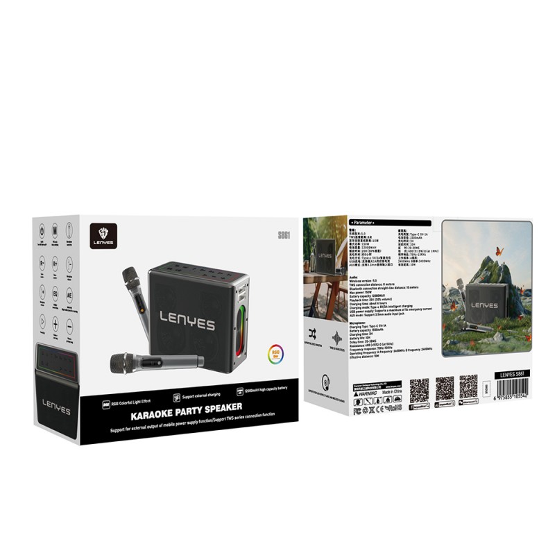 Bal-z Lenyes S861 12.000mAh Powerbank Özellikli Çift Mikrofonlu Bluetooth Speaker Hoparlör v5.0