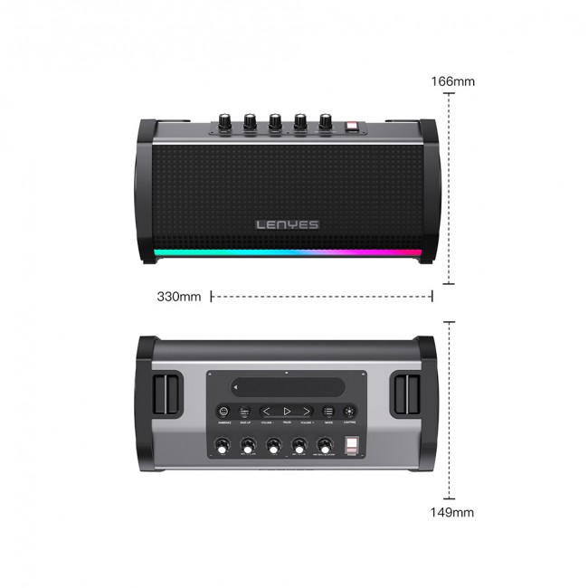 Lenyes S863 RGB Led Işıklı Mikrofonlu TWS Bluetooth Speaker Hoparlör v5.3 Lenyes S863 RGB Led Işıklı Mikrofonlu TWS Bluetooth Speaker Hoparlör v5.3