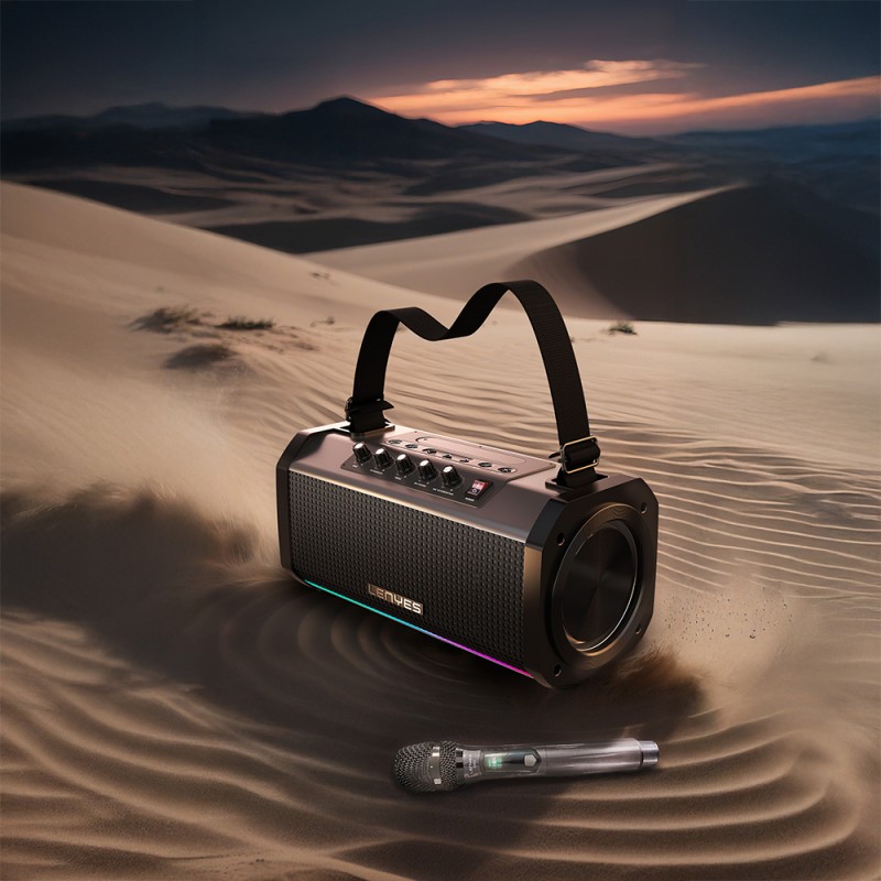 Bal-z Lenyes S863 RGB Led Işıklı Mikrofonlu TWS Bluetooth Speaker Hoparlör v5.3