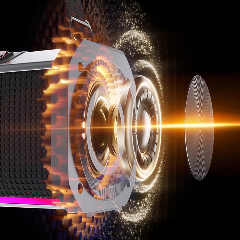 Bal-z Lenyes S863 RGB Led Işıklı Mikrofonlu TWS Bluetooth Speaker Hoparlör v5.3