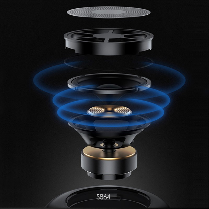 Bal-z Lenyes S864 RGB Işıklı Taşınabilir TWS Bluetooth Speaker Hoparlör v5.3