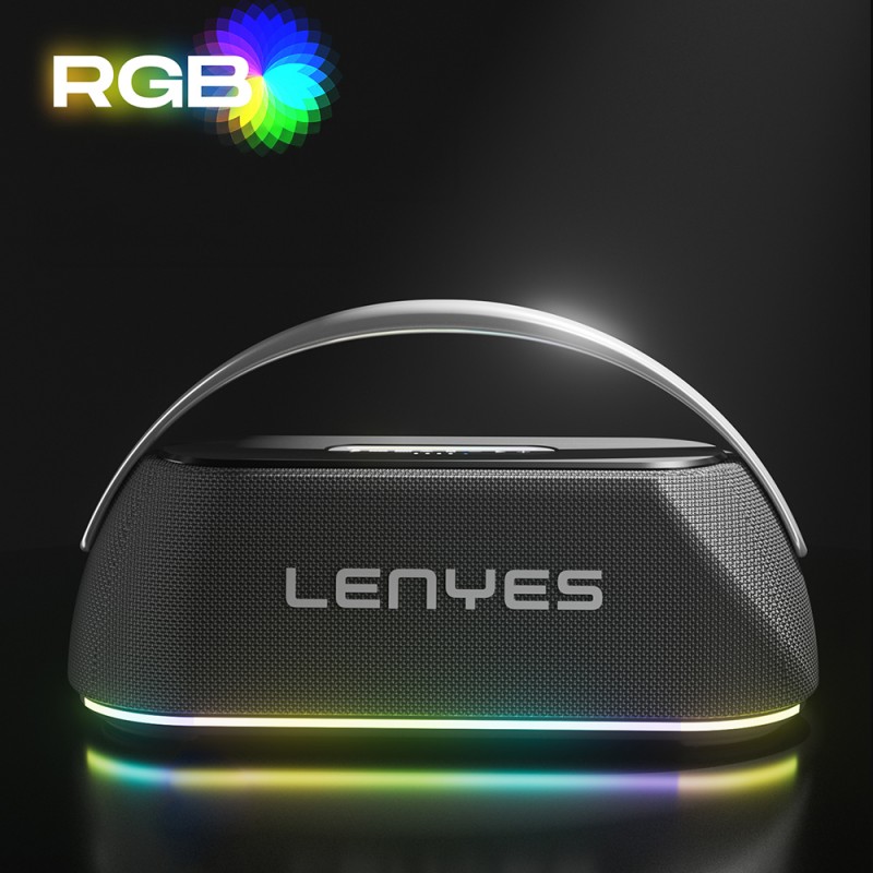 Bal-z Lenyes S869 RGB Işıklı Çift Mikrofonlu Taşınabilir Bluetooth Hoparlör v5.3