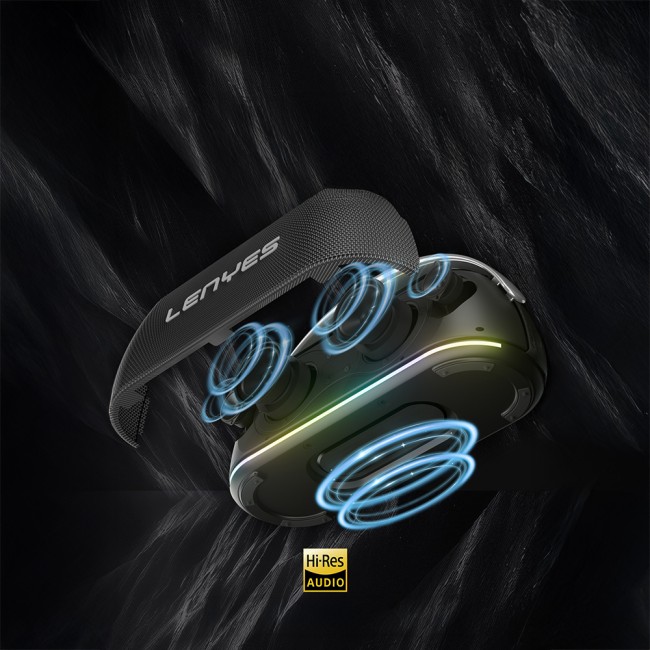Lenyes S869 RGB Işıklı Çift Mikrofonlu Taşınabilir Bluetooth Hoparlör v5.3 Lenyes S869 RGB Işıklı Çift Mikrofonlu Taşınabilir Bluetooth Hoparlör v5.3