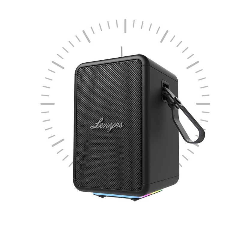 Bal-z Lenyes S874 Su Geçirmez Özellikli RGB Işıklı Askılı Taşınabilir TWS Bluetooth Hoparlör v5.3