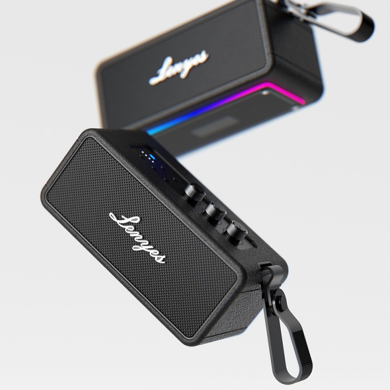 Bal-z Lenyes S876 Supreme Serisi RGB Işıklı Taşınabilir Su Geçirmez TWS Bluetooth Hoparlör v5.3 45W