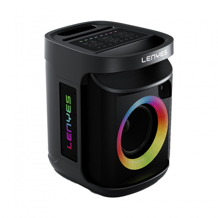 Lenyes S881 Su Geçirmez Mikrofonlu Çoklu Giriş RGB Işıklı TWS Karaoke FM Bluetooth Hoparlör v5.3 120W