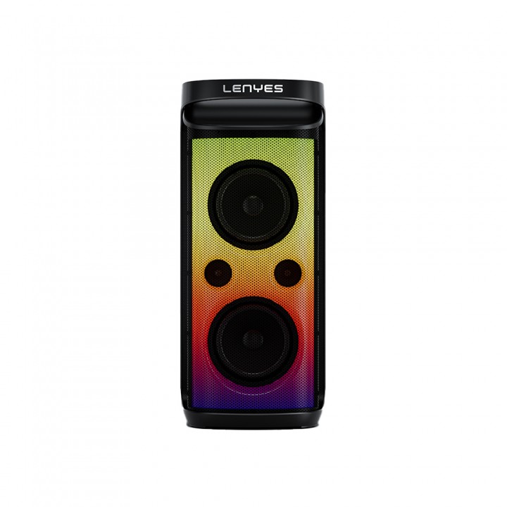 Lenyes S883 Su Geçirmez Tekerlekli Mikrofonlu Çoklu Giriş RGB Işıklı TWS Karaoke FM Bluetooth Hoparlör v5.3 360W