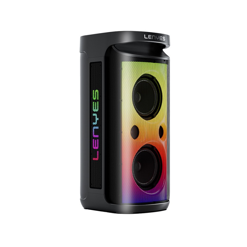 Bal-z Lenyes S883 Su Geçirmez Tekerlekli Mikrofonlu Çoklu Giriş RGB Işıklı TWS Karaoke FM Bluetooth Hoparlör v5.3 360W