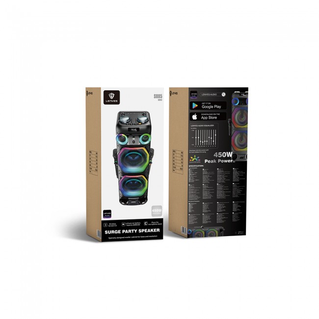 Lenyes S885 RGB Işıklı Çift Mikrofonlu Kablosuz TWS Bluetooth Speaker Hoparlör v5.3 Lenyes S885 RGB Işıklı Çift Mikrofonlu Kablosuz TWS Bluetooth Speaker Hoparlör v5.3