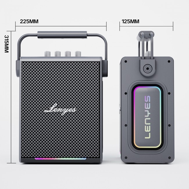 Lenyes Titan 1 Serisi RGB Işıklı Çift Mikrofonlu Bluetooth Speaker Hoparlör v5.3 5000mAh Lenyes Titan 1 Serisi RGB Işıklı Çift Mikrofonlu Bluetooth Speaker Hoparlör v5.3 5000mAh