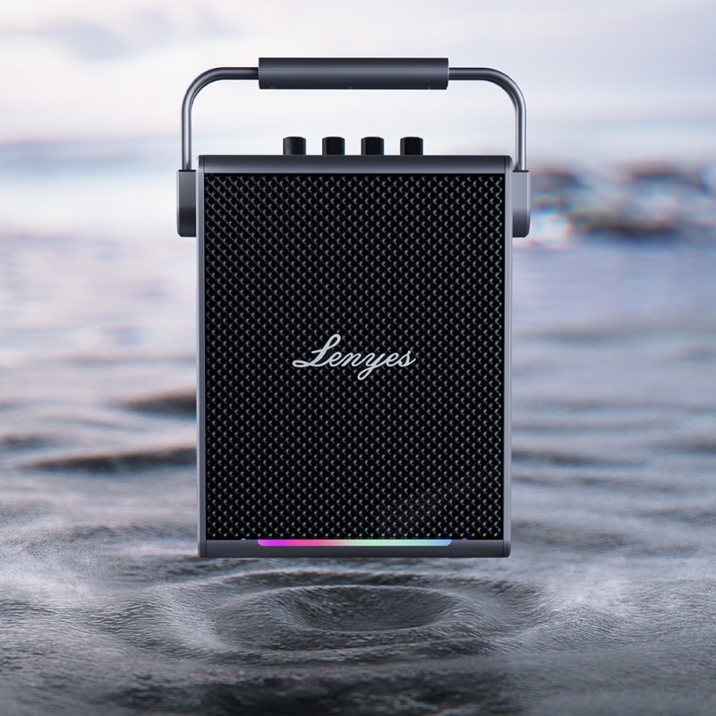 Bal-z Lenyes Titan 1 Serisi RGB Işıklı Çift Mikrofonlu Bluetooth Speaker Hoparlör v5.3 5000mAh