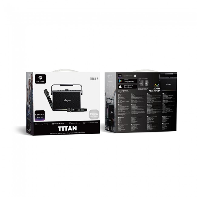 Lenyes Titan 2 Serisi RGB Işıklı Çİft Mikrofonlu Taşınabilir TWS Bluetooth Speaker Hoparlör v5.3 5000mAh Lenyes Titan 2 Serisi RGB Işıklı Çİft Mikrofonlu Taşınabilir TWS Bluetooth Speaker Hoparlör v5.3 5000mAh