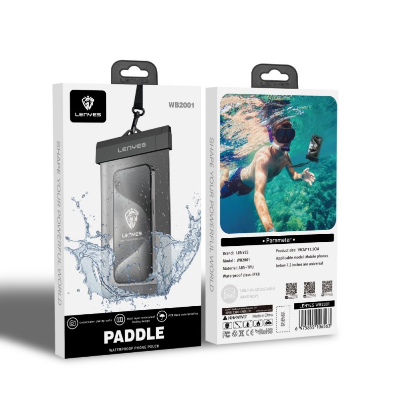 Bal-z Lenyes WB2001 IPX8 Sertifikalı Universal Su Geçirmez 7.2 inç Kılıf