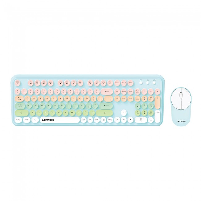 Lenyes WK103 Mekanik 2in1 2.4G Kablosuz Klavye ve 1600 DPI Mouse Seti Lenyes WK103 Mekanik 2in1 2.4G Kablosuz Klavye ve 1600 DPI Mouse Seti