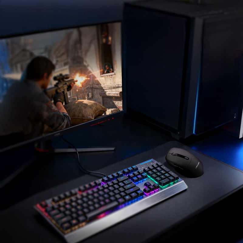 Bal-z Lenyes WS105 Sessiz Buton Tasarımlı Ergonomik Çift Bluetooth Bağlantılı 2.4G Kablosuz Mouse 1600 DPI