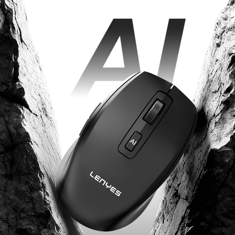 Bal-z Lenyes WS106 Yapay Zeka Destekli Ergonomik Çift Bluetooth Bağlantılı 2.4G Kablosuz Mouse 1200 DPI