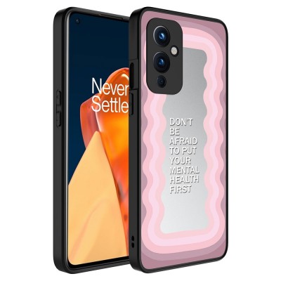 Bal-z One Plus 9 Kılıf Aynalı Desenli Kamera Korumalı Parlak  Mirror Kapak