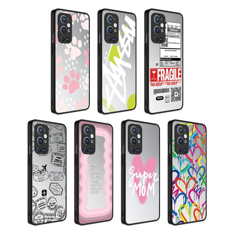 Bal-z One Plus 9 Pro Kılıf Aynalı Desenli Kamera Korumalı Parlak  Mirror Kapak