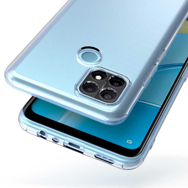 Bal-z Oppo A15S Kılıf  Kamera Korumalı Süper Silikon Kapak