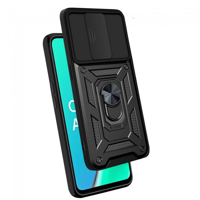 Oppo A5 2020 Kılıf Magnetik Standlı Kamera Korumalı Zore Sürgülü Vega Kapak Oppo A5 2020 Kılıf Magnetik Standlı Kamera Korumalı Zore Sürgülü Vega Kapak