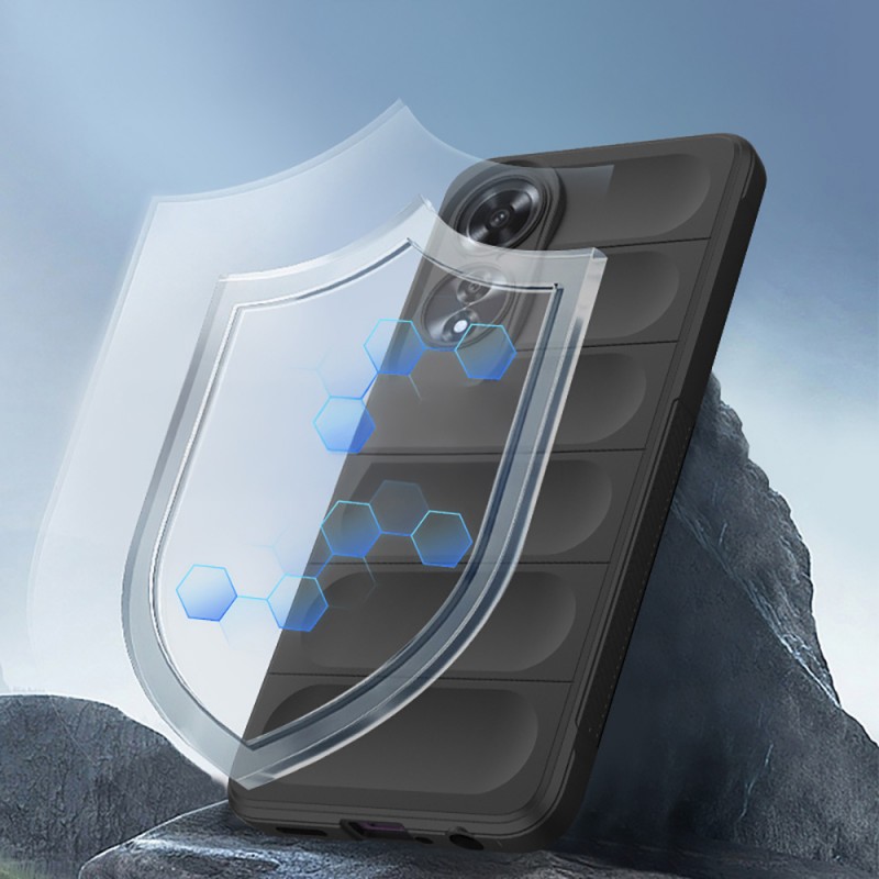 Bal-z Oppo A60 Kılıf Esnek TPU Oyuklu Arka Yüzey Tasarımlı Zore Etnik Silikon Kapak