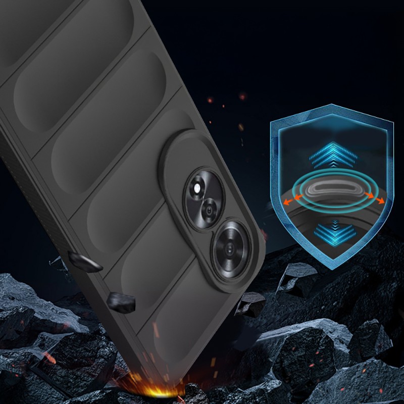 Bal-z Oppo A60 Kılıf Esnek TPU Oyuklu Arka Yüzey Tasarımlı Zore Etnik Silikon Kapak