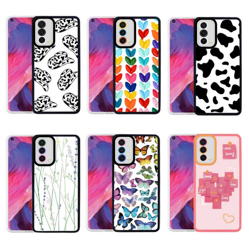 Bal-z Oppo A74 4G Kılıf  M-Fit Desenli Kapak