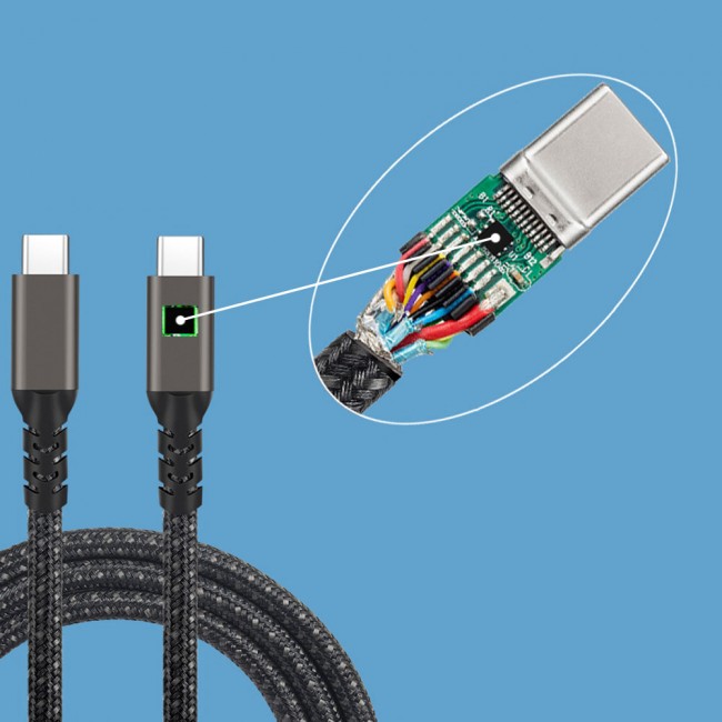 Qgeem 2.Jenerasyon Type-C to Type-C USB3.2 PD Data Kablosu 100W 20Gbps 4K@60Hz 1 Metre Qgeem 2.Jenerasyon Type-C to Type-C USB3.2 PD Data Kablosu 100W 20Gbps 4K@60Hz 1 Metre