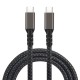 Qgeem 2.Jenerasyon Type-C to Type-C USB3.2 PD Data Kablosu 100W 20Gbps 4K@60Hz 1 Metre Qgeem 2.Jenerasyon Type-C to Type-C USB3.2 PD Data Kablosu 100W 20Gbps 4K@60Hz 1 Metre