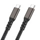 Qgeem 2.Jenerasyon Type-C to Type-C USB3.2 PD Data Kablosu 100W 20Gbps 4K@60Hz 2 Metre Qgeem 2.Jenerasyon Type-C to Type-C USB3.2 PD Data Kablosu 100W 20Gbps 4K@60Hz 2 Metre