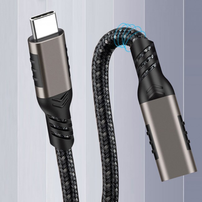 Qgeem Extension USB3.2 Type-C PD Uzatma Kablosu 100W 20Gbps 4K@60Hz 1.5 Metre Qgeem Extension USB3.2 Type-C PD Uzatma Kablosu 100W 20Gbps 4K@60Hz 1.5 Metre