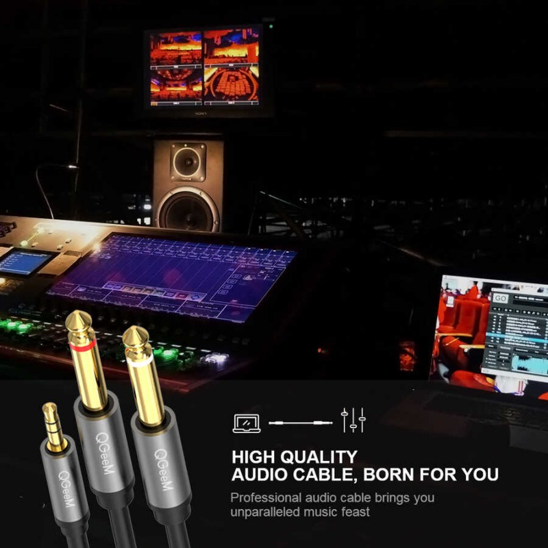 Bal-z Qgeem QG-AU01 3.5mm To 6.35mm Aux Audio Kablo 1M